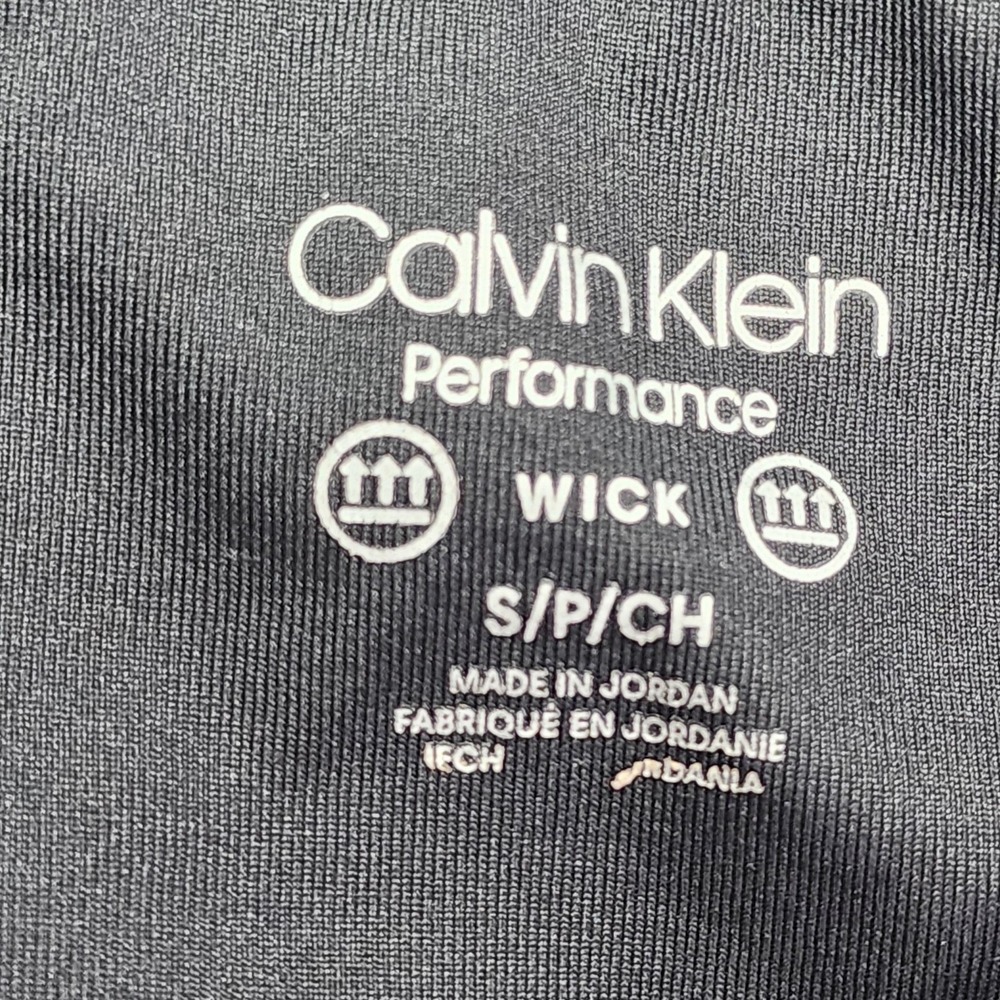 Calvin Klein Performance Leggings Womens S Black Wick Logo Ankle Yoga Workout - Picture 5 of 11